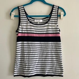 Escada Striped Knit Tank Top